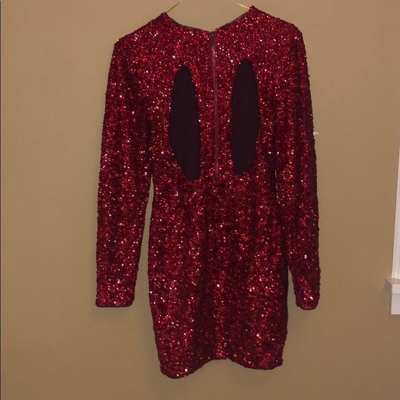 Red Sequin Dress - Picture 2 of 5